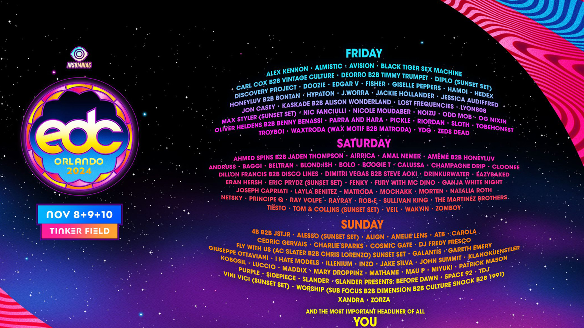 Electric Daisy Carnival Orlando 2024 @ Tinker Field (18+) 