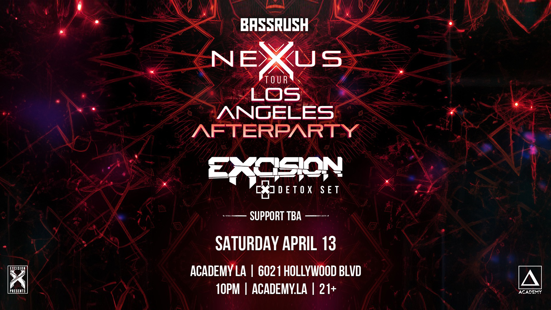 Bassrush presents: Excision (Detox Set) @ Academy LA (21+)