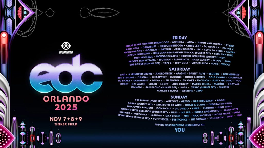 Electric Daisy Carnival Orlando 2025 @ Tinker Field (18+) – Rave Meetup