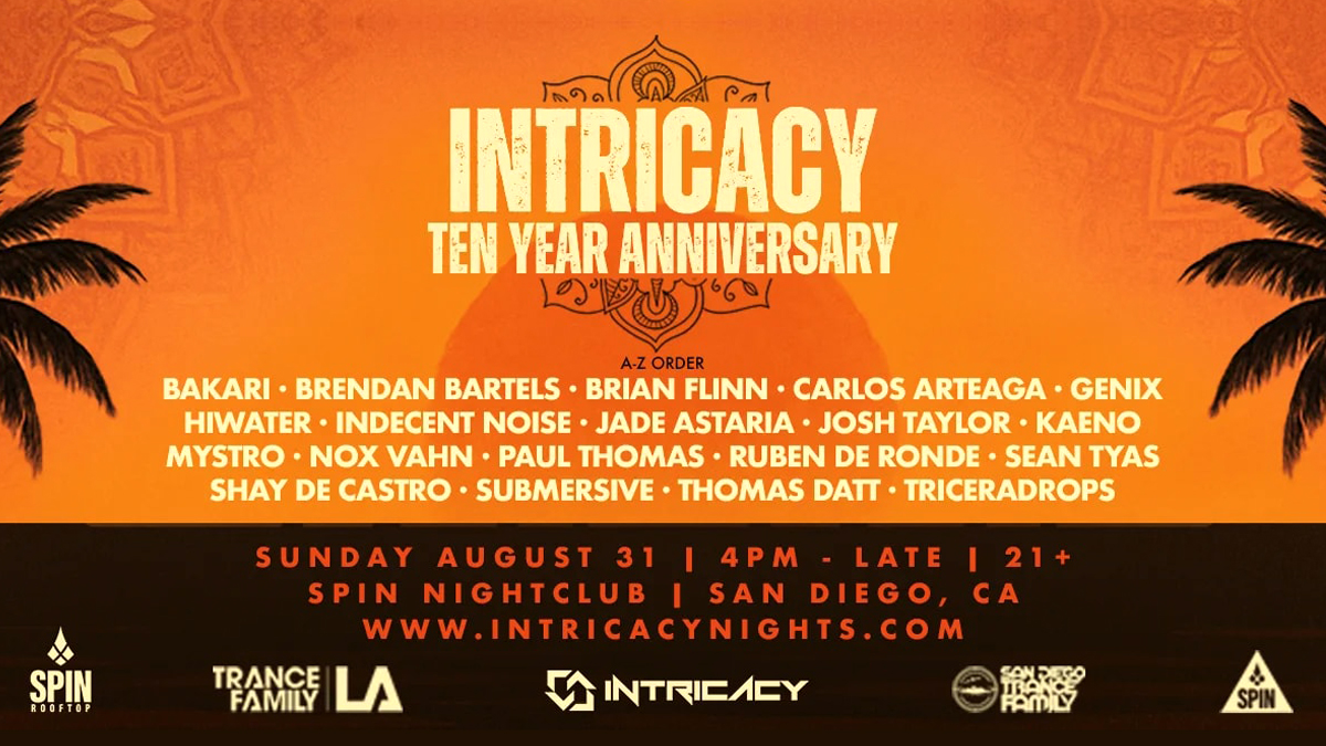 Intricacy Ten Year Anniversary @ Spin Nightclub (21+)