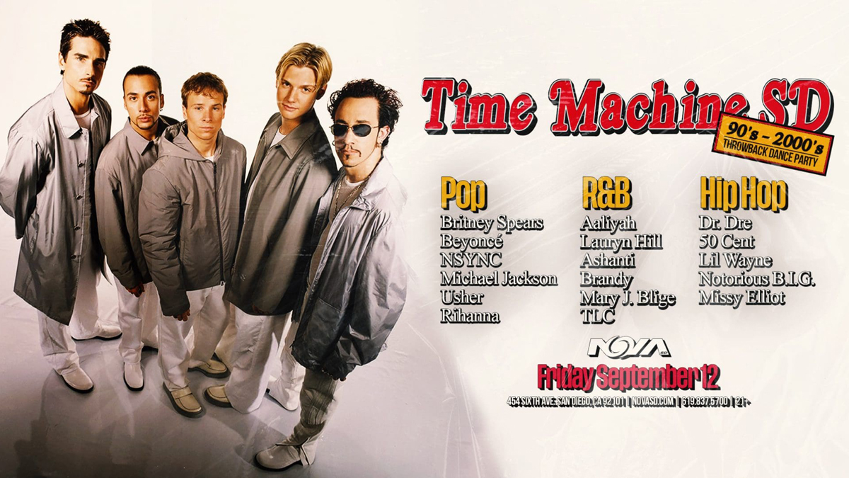 Time Machine: 90s & 2000s Throwback Dance Party @ Nova SD (21+)