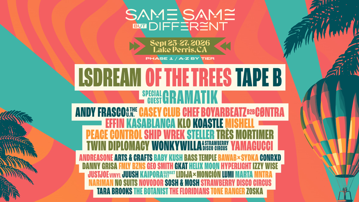 Same Same But Different Music Festival 2026 @ Lake Perris (All Ages)